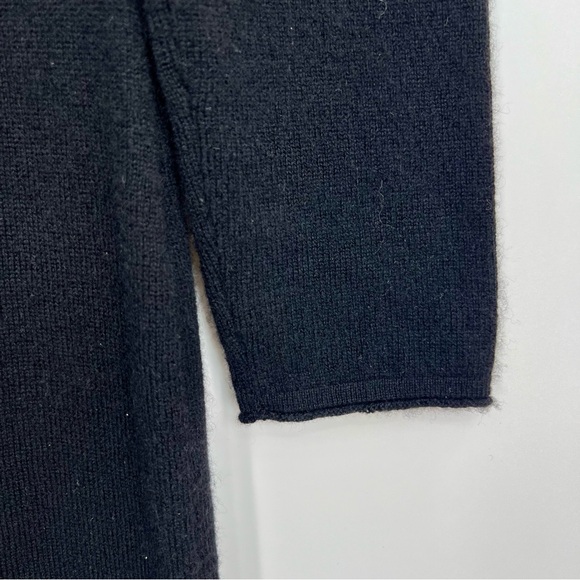 Barrow & Grove Cashmere Yarn Turtleneck Long Sleeve Mini Dress Black Knitted S - Picture 6 of 8